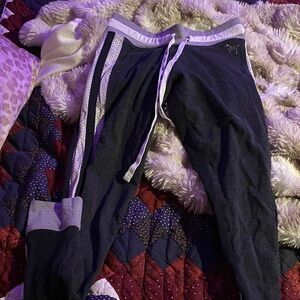 PINK Victoria's Secret Black and Gray Kids Leggings